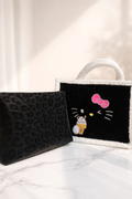 Hello Kitty Leopard Print Furry Tote Bag