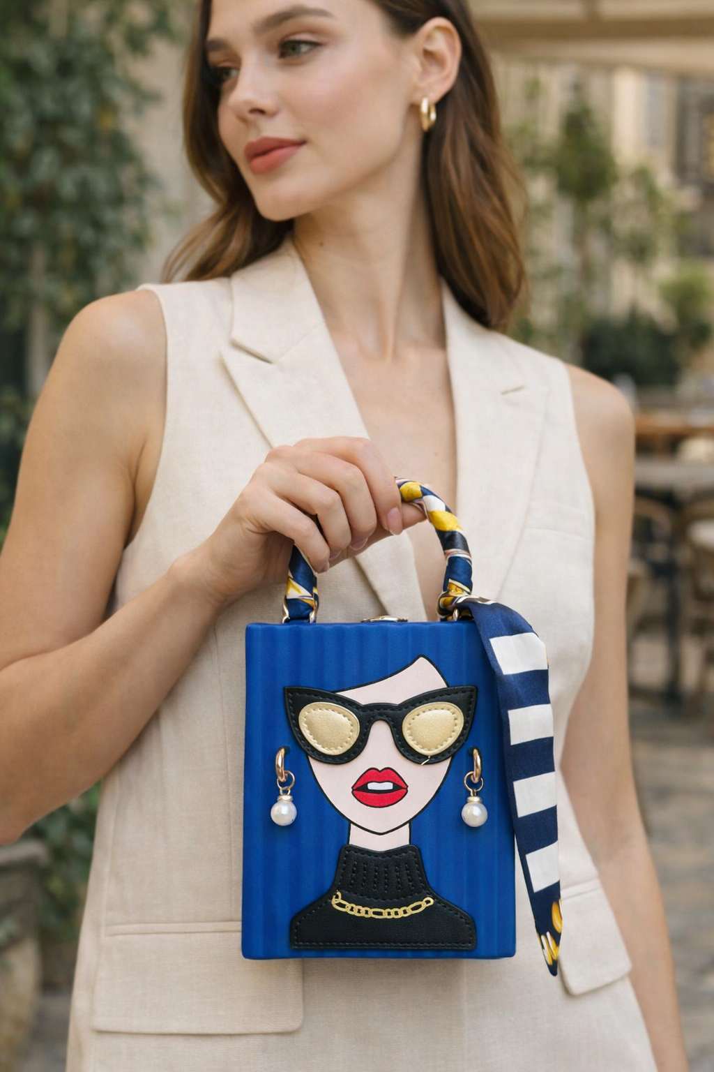 Blue Icon Muse Mini Handbag