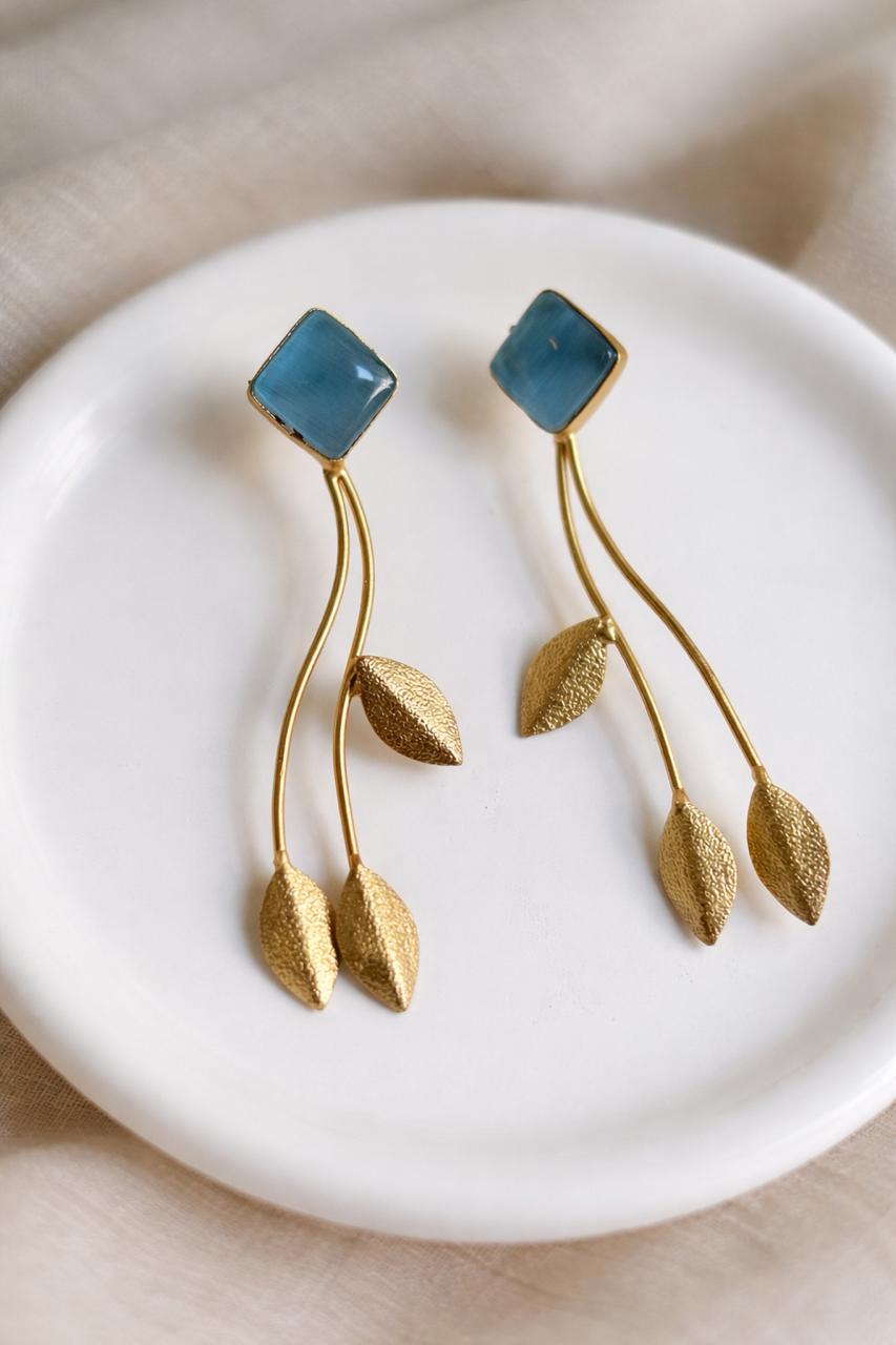 Breeze Triple Leaf Drop Earrings