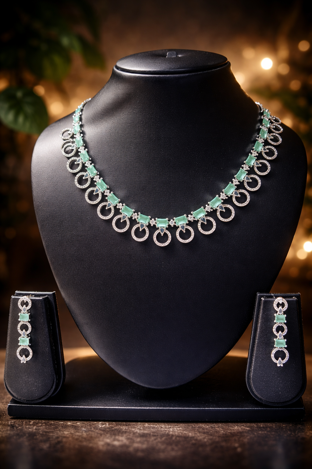 Aqua Cirque Crystal Necklace Set
