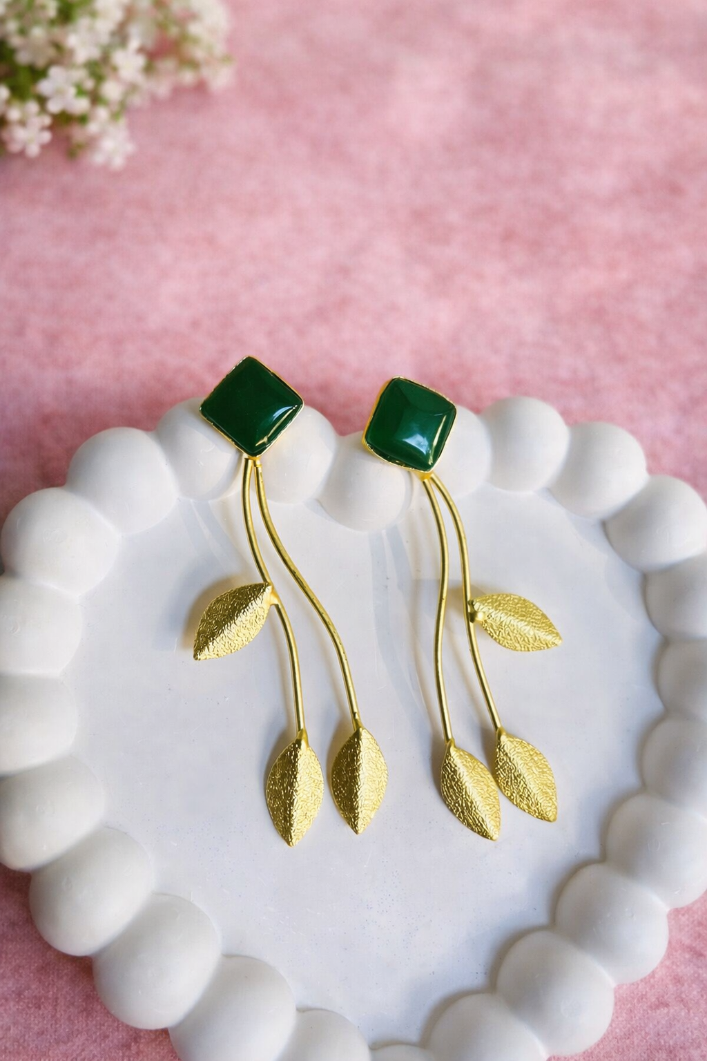 Breeze Triple Leaf Drop Earrings