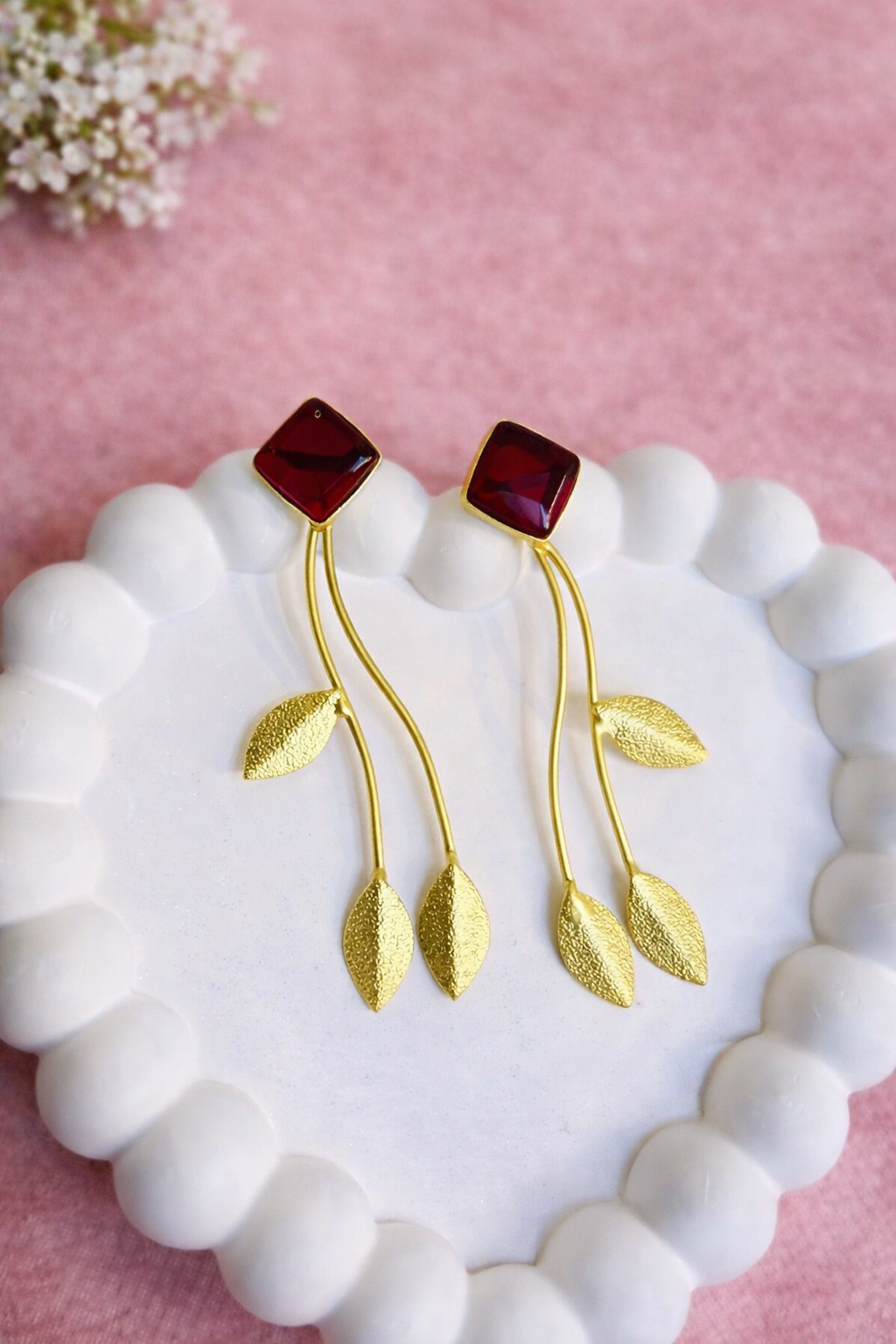 Breeze Triple Leaf Drop Earrings
