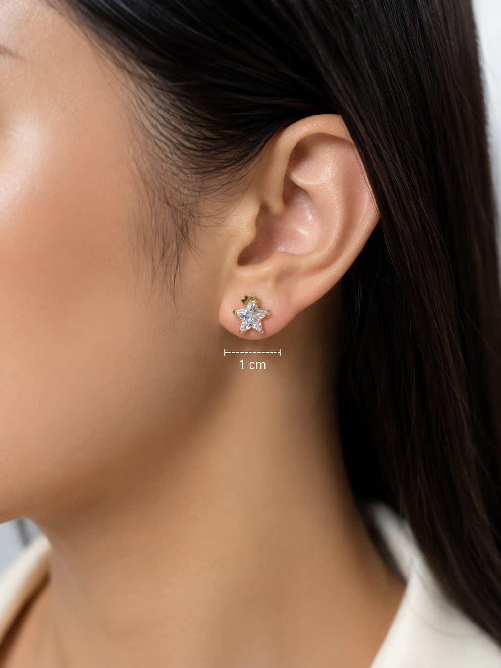 Star Crystal Stud Earrings for Women | 18K Gold Plated Stainless Steel Earrings | Anti-Tarnish Minimalist Jewelry