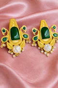 Royal Gold-Tone Pearl Drop Earrings