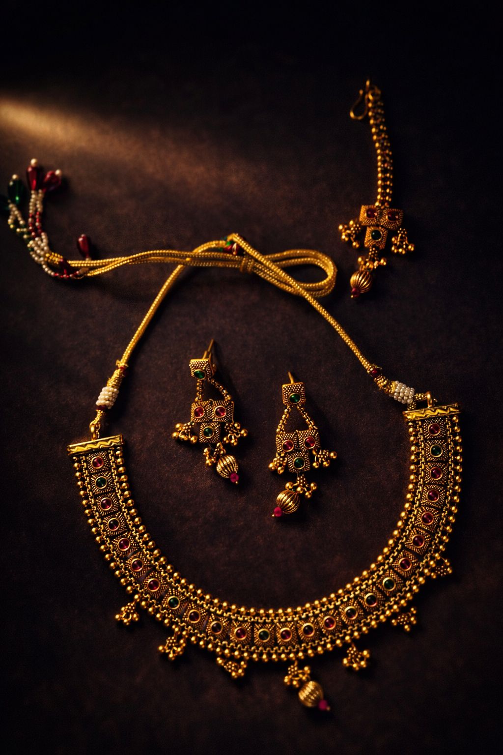 Heritage Floral Kundan Choker Set