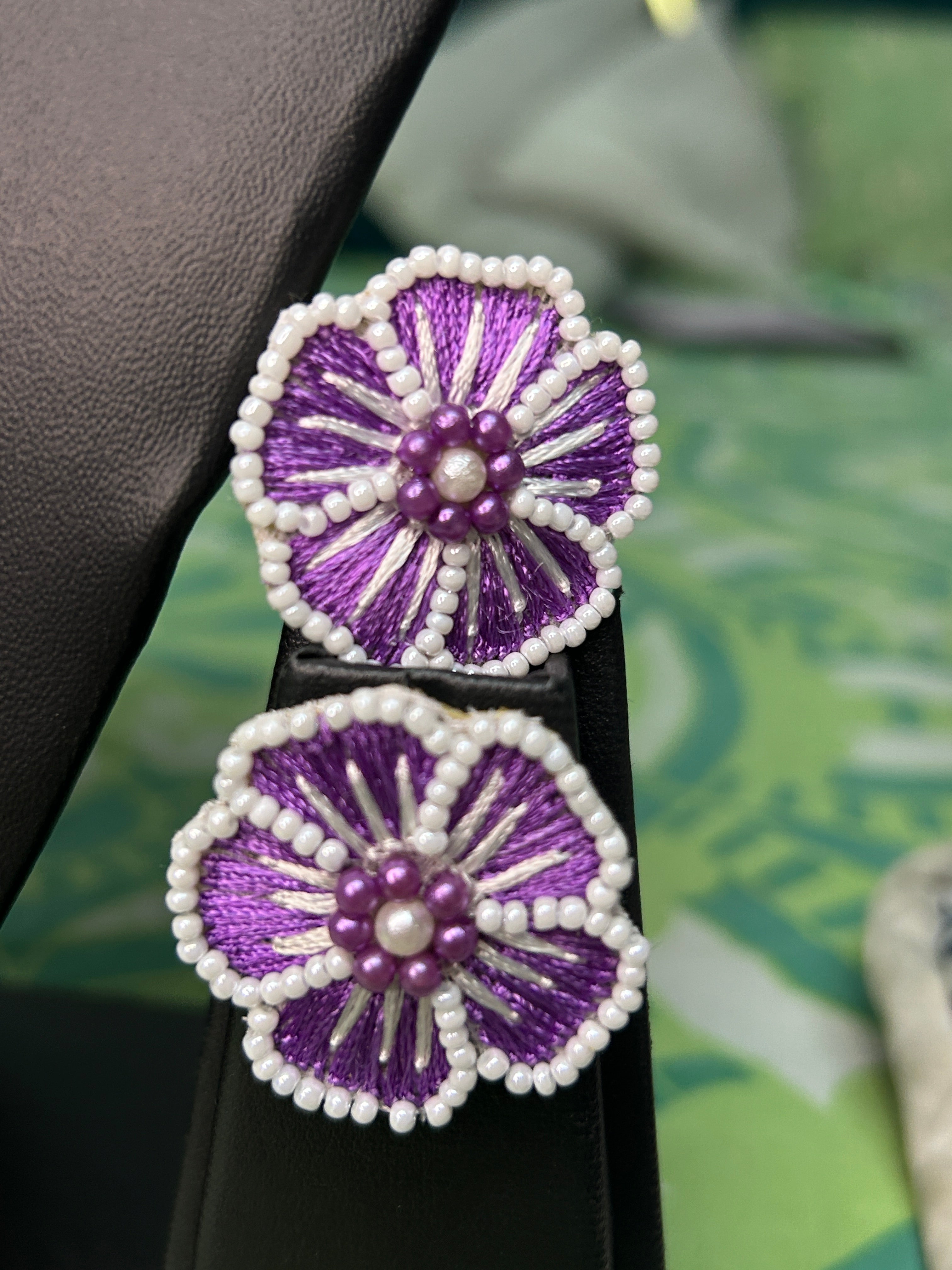 Blossom Embroidered Stud Earrings