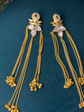 Royal Pearl Drop Shoulder Duster Earrings