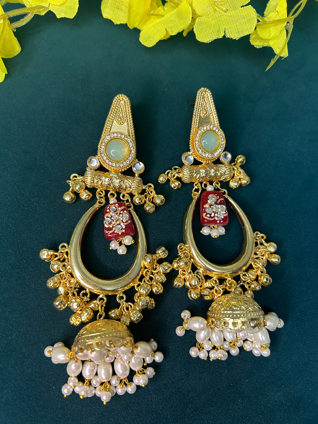 Mughal Regal Jhumka Dangler Earrings