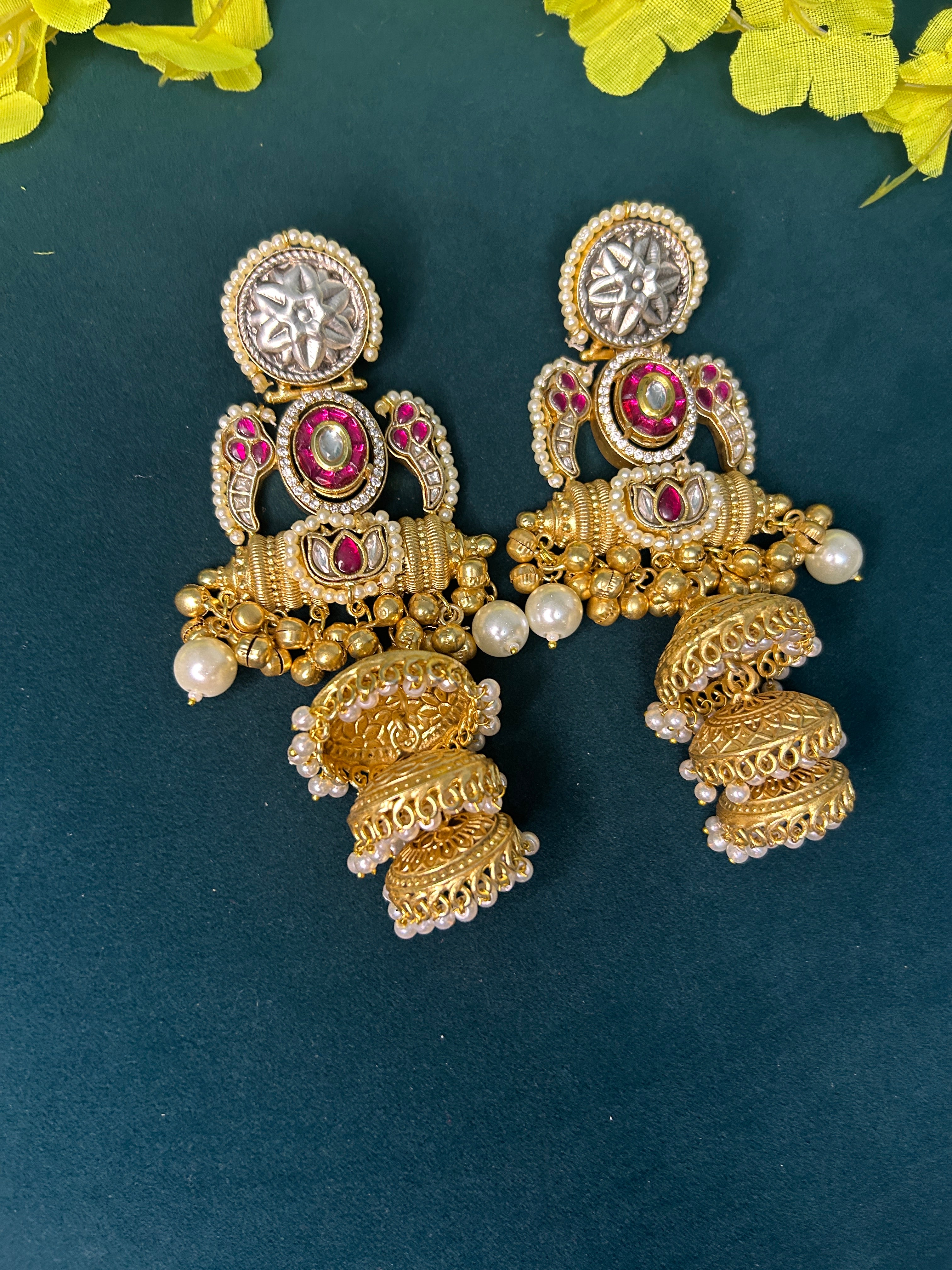 Traditional Jhumka Chandbali Earrings