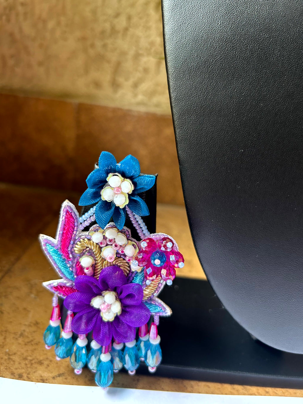 Designer handcrafted festive statement earrings