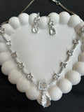 Classic Crystal Solitaire Necklace Set