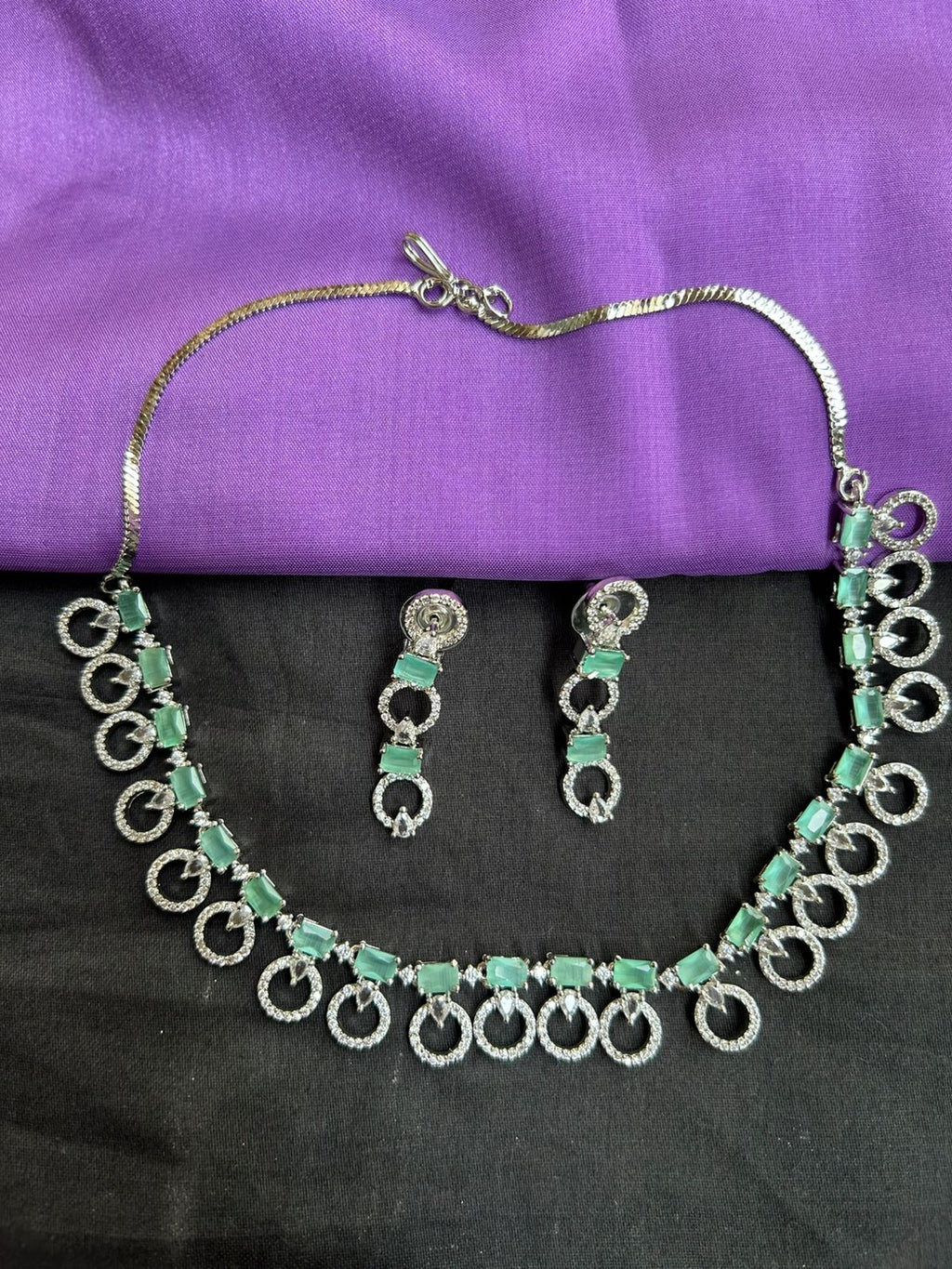 Aqua Cirque Crystal Necklace Set