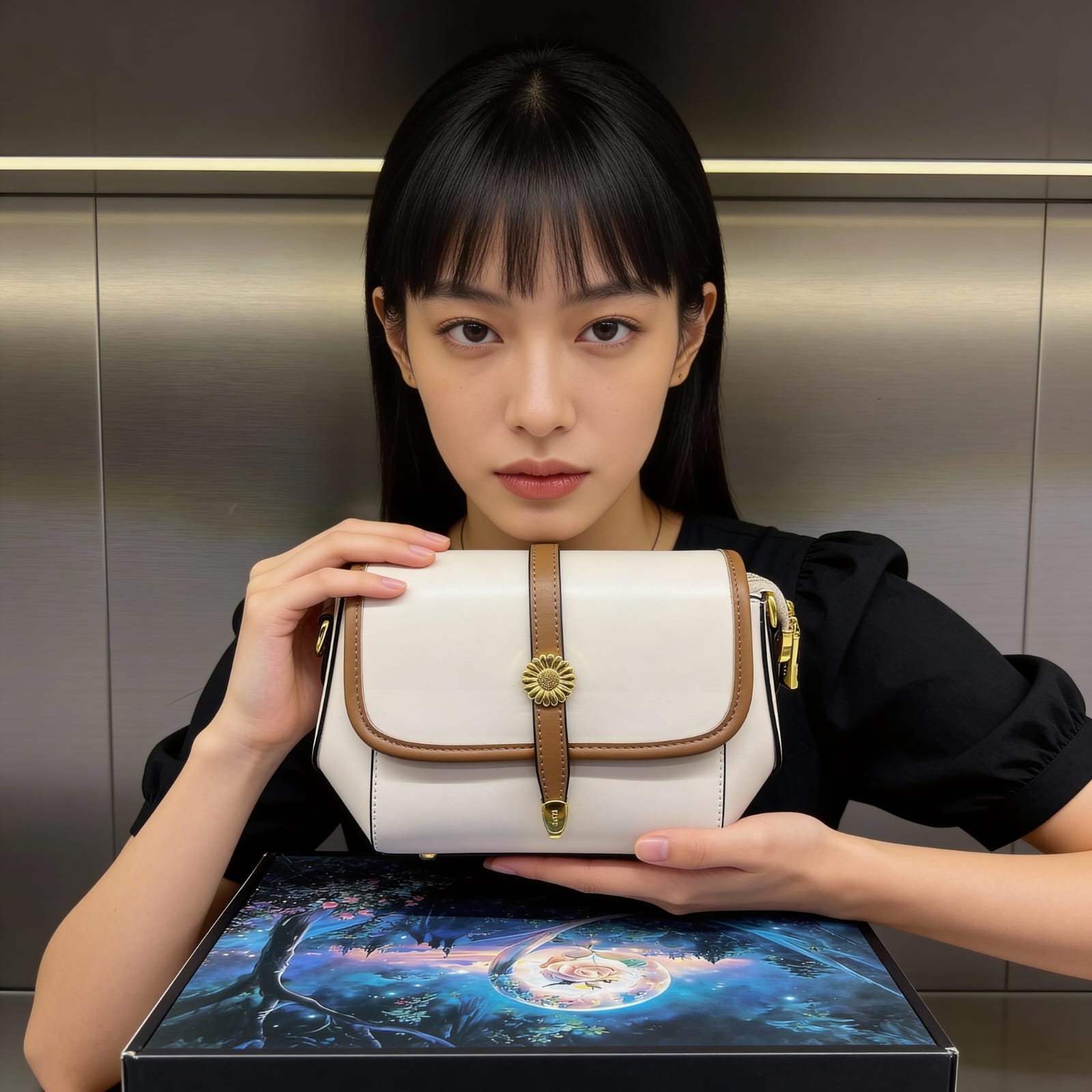 Ivory Bloom Crossbody Bag