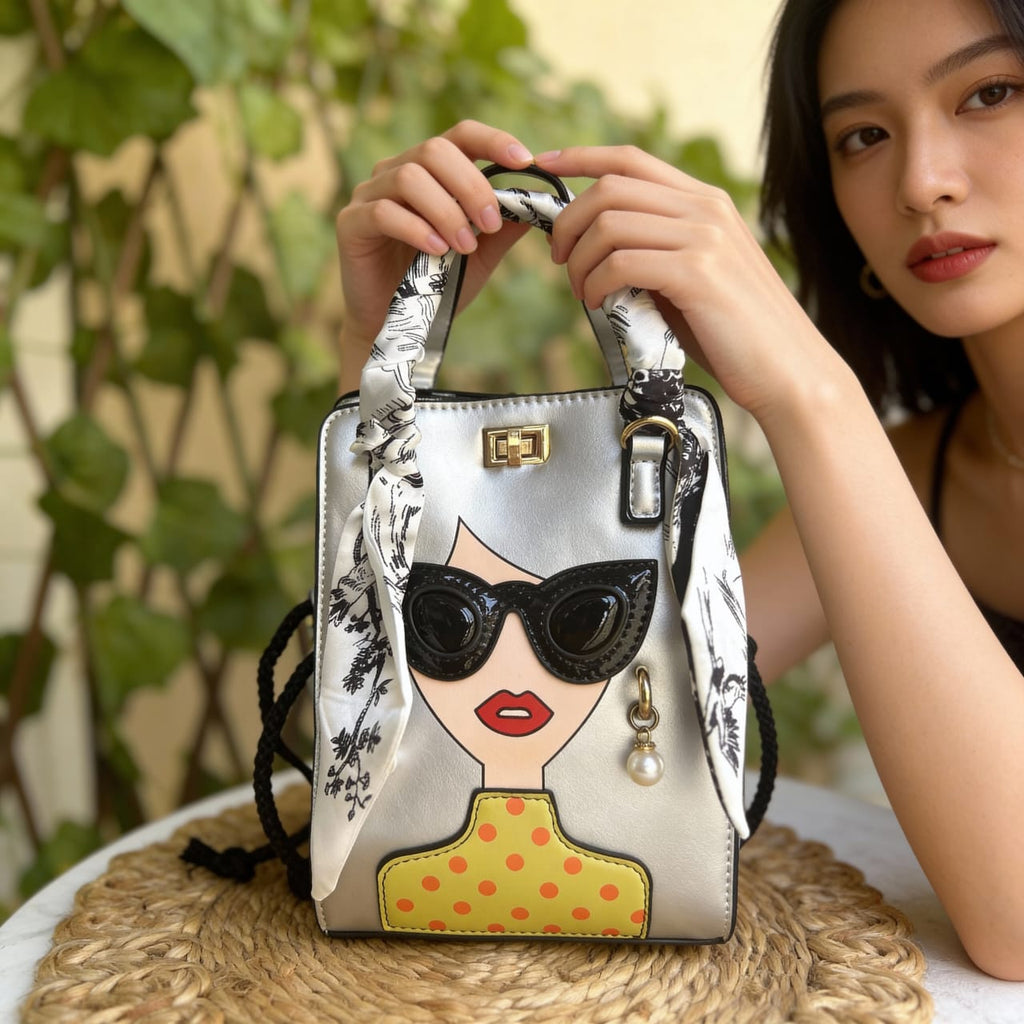 Silver Icon Chic Mini Handbag