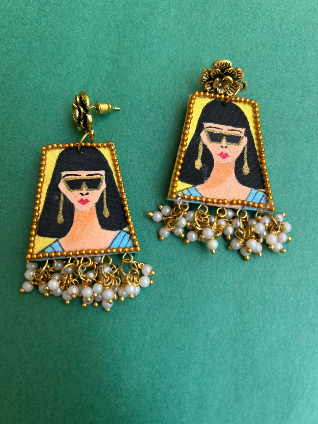 Artisan Portrait Drop Earrings