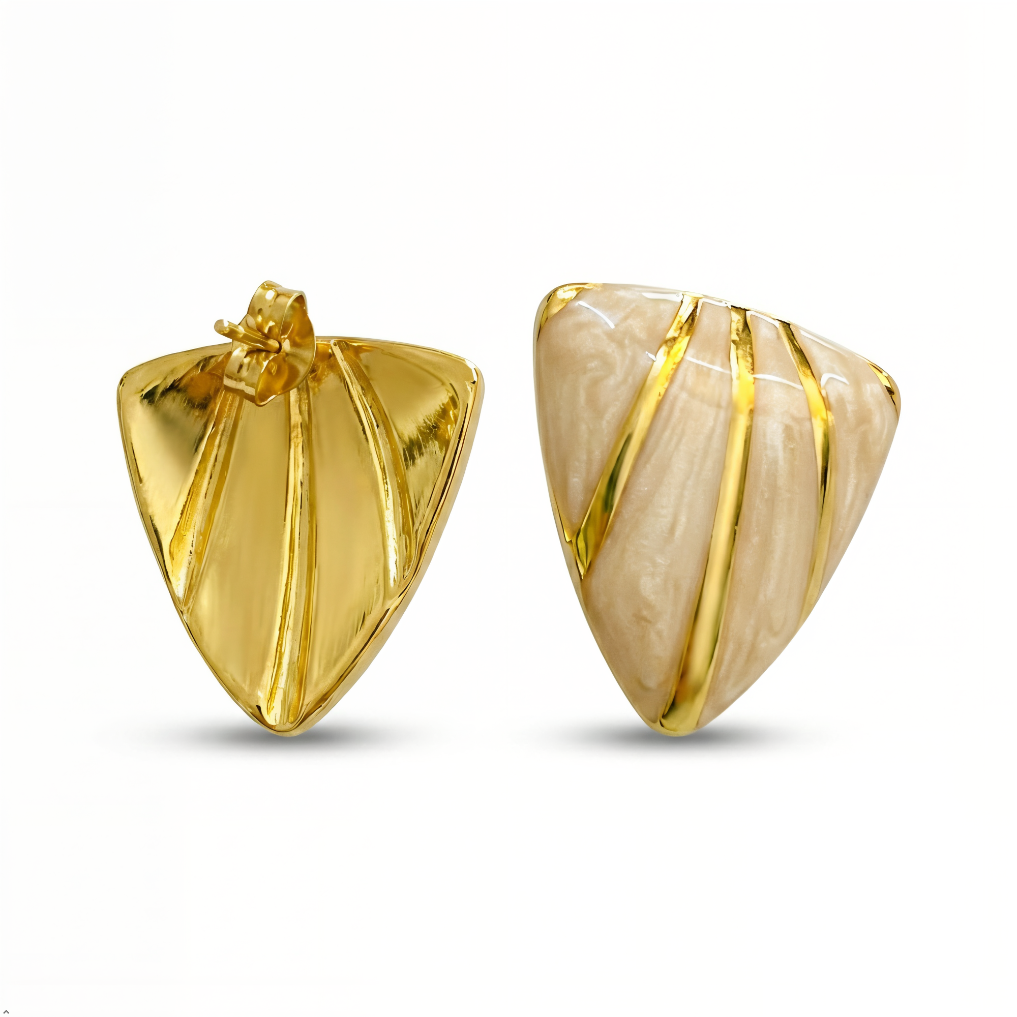 Elegant sculpted shell studs designed to elevate everyday looks—from brunch dates to festive dinners.
