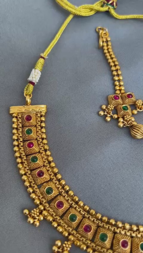 Heritage Floral Kundan Choker Set