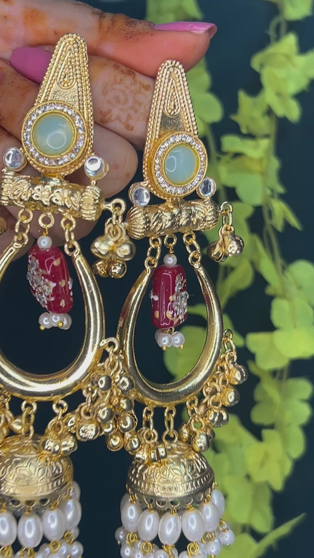 Mughal Regal Jhumka Dangler Earrings