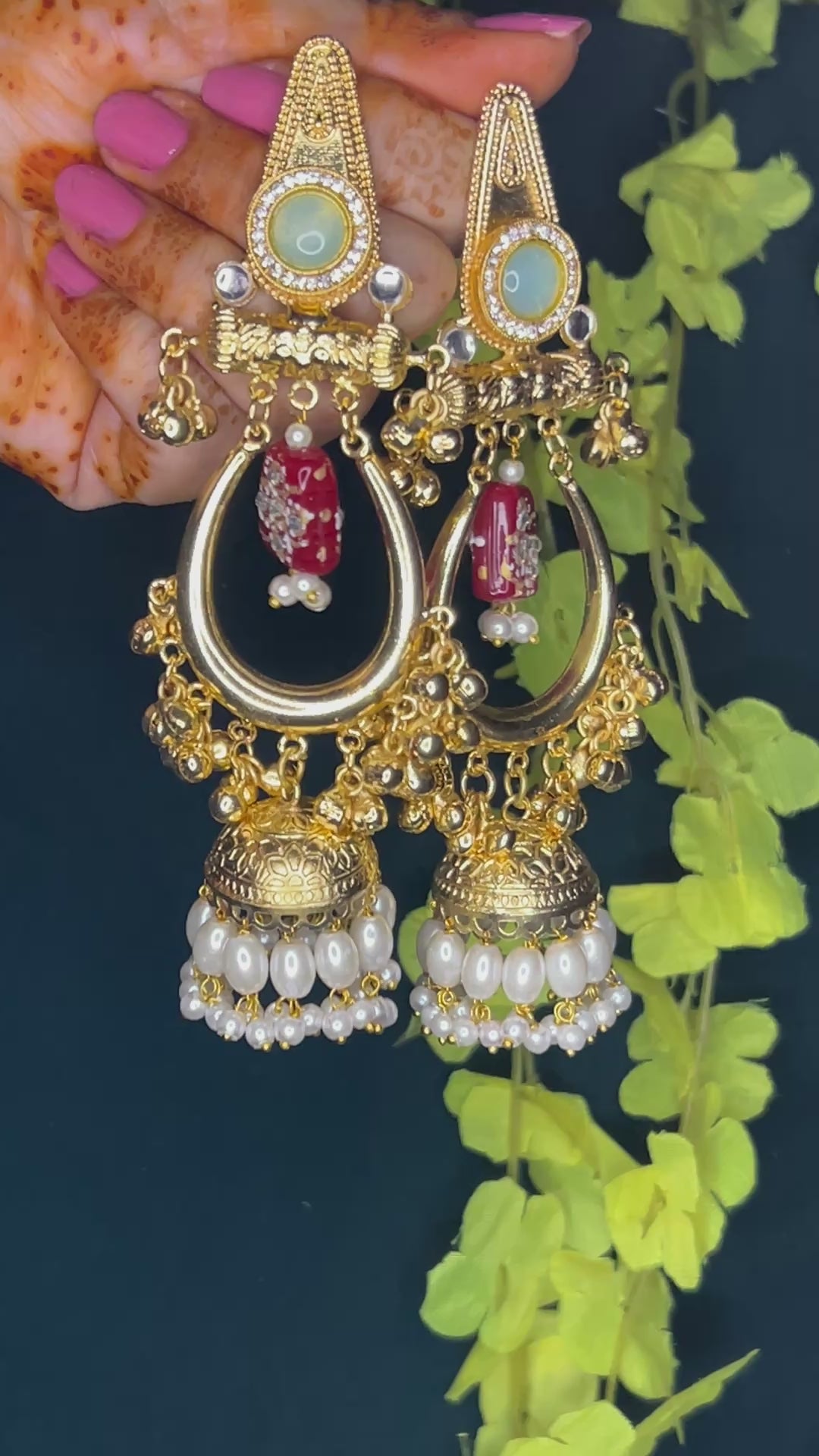 Mughal Regal Jhumka Dangler Earrings