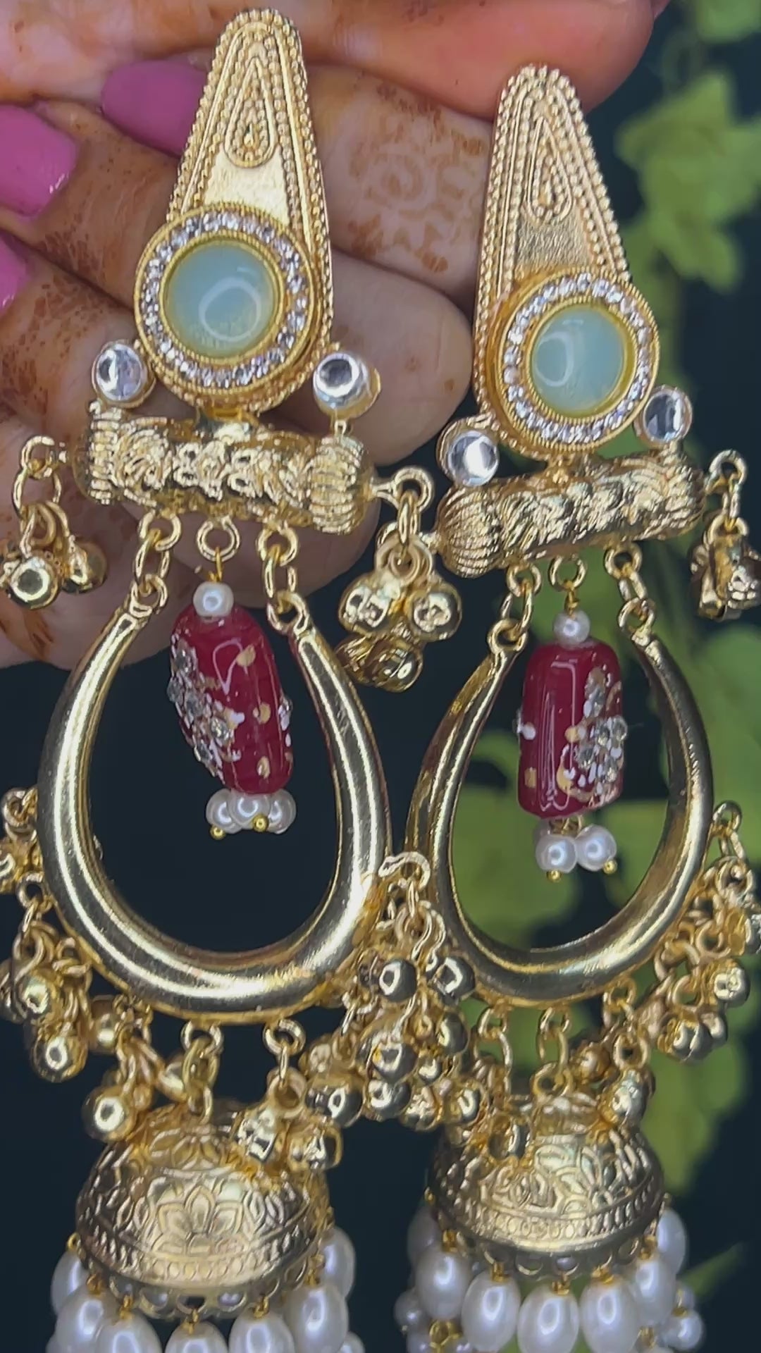 Mughal Regal Jhumka Dangler Earrings