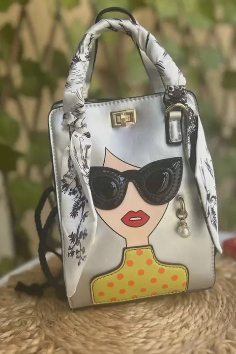 Silver Icon Chic Mini Handbag